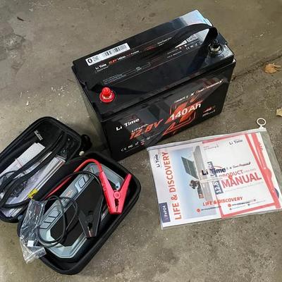 Yaber Portable Jump Starter And Li Time 12.8 V Battery