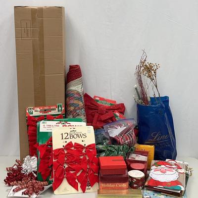 Christmas Decor - Bows, Ribbons, Cords, Lights, And Florals