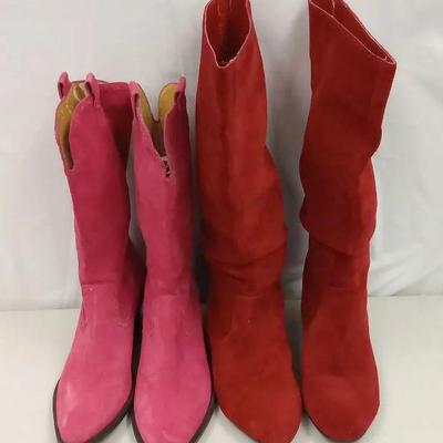 Gianni Bini Red & Pink Ladies' Boots