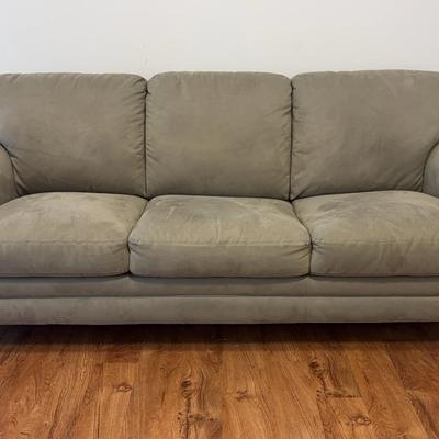 Natuzzi Italia Green Suede Sofa