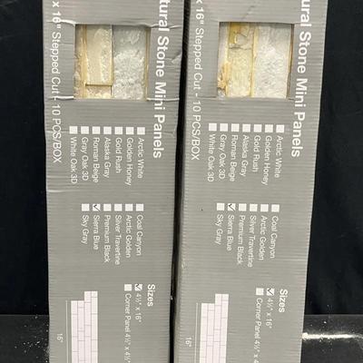 Genuine Stone “Natural Stone” Mini Panels - Stepped Cut (2 Boxes)
