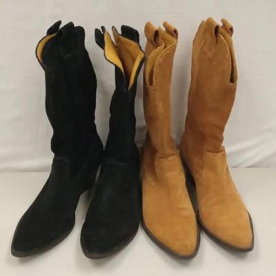 Gianni Bini Black & Camel Boots - Ladies'