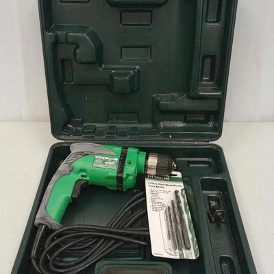 Hitachi D10VH Corded Drill in Hard Case with Bits