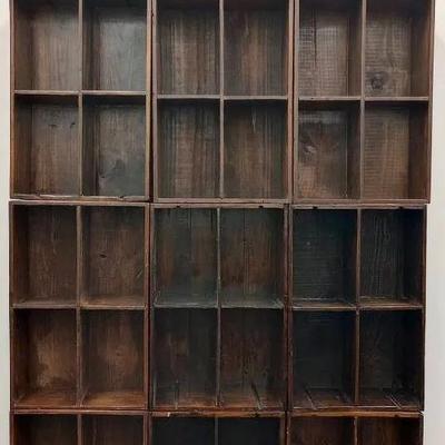Modular Media Storage - Wooden Wine Crates (10)