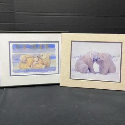 Polar Bears Print By Kim Drew & Photograph By Bill Keay 