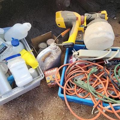Painting Supplies & Electrical - Surge Protectors, Extension Cords, Misc Chemicals, Paint Sprayer