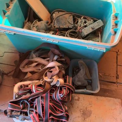 Emergency Kit with Tools, Tie-Down Racheting Straps, Misc Automotive Parts & More