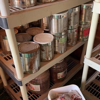 Emergency Food Storage in Cans - Beans, Macaroni, Rolled Oats, Rice - Undated