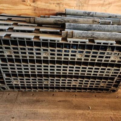 Stacking - Lightweight 5 Rack Black Plastic Shelving Unit 