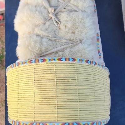 Vintage 1985 Apache Cradle Baby Infant Board with Beading - Great Condition - Approx 30" Long