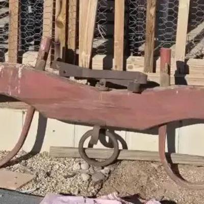 Large Antique Primitive Wooden Double Ox Yoke - 51 inches - Over 4 Feet Long