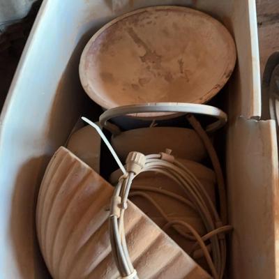 2 - Set of Large Outdoor Crescent Moon Shape Ceramic Planters & More