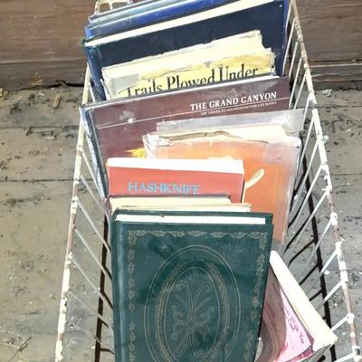 Basket of Vintage Books - National Parks, Grand Canyon, Westerns, Historical