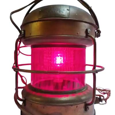 Working Vintage Japanese Brass Navigation Lantern