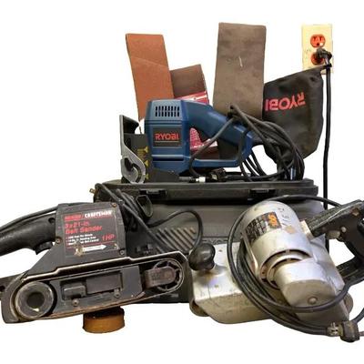 Skil Belt Sander Model 405, Sears/Craftsman 1 HP 3x21” Belt Sander, Ryobi JM80 Plate/Biscuit Joiner