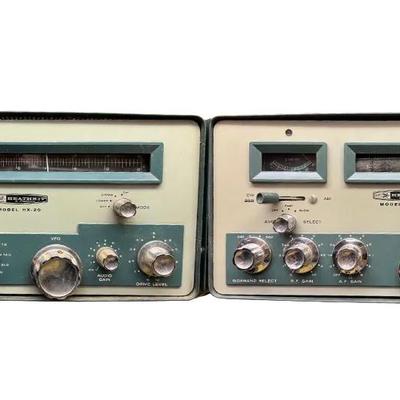 Heathkit HX-20 Transmitter & Heathkit HR-20 Amateur Ham Radio, Transmitter Manual, & Pin Connectors