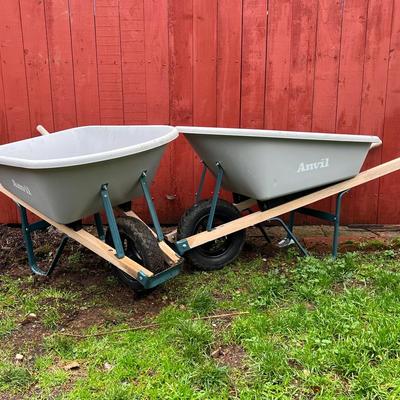2 Anvil Poly Wheelbarrows