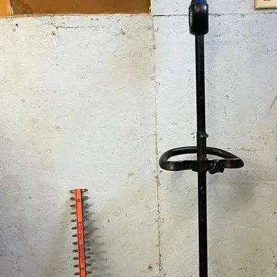 Kobalt 40V Max Cordless String Trimmer/Lithium-ion Battery/Charger, & Black & Decker Hedge Trimmer 