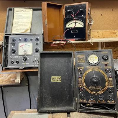 Confidence Tube Tester, Accurate Instrument Tube Tester & Shimadzu Seisakusho Voltmeter
