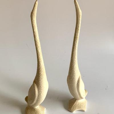 Sale Photo Thumbnail #13: Pr. of MCM China Craft ceramic cranes