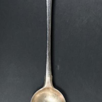 Sale Photo Thumbnail #17:  George III crested sterling basting spoon, 12”, Eley and Feam, 1807