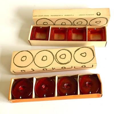 Sale Photo Thumbnail #44: Swedish Pukeberg candlesticks and ashtrays in original boxes
