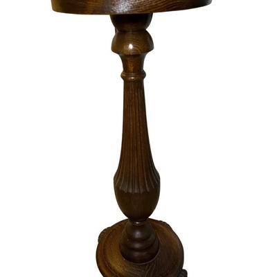 Wood Pedestal Stand / Plant Stand – 34” Tall