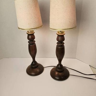 Mid Centry Wooden Lamps - Tested