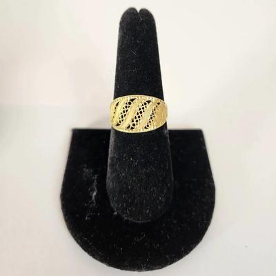 18k Yellow Gold Ring Made In Turkey Signed ARR