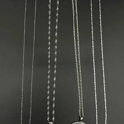 925 Sterling Silver Necklace Lot Of 4 – Or Paz & Italy