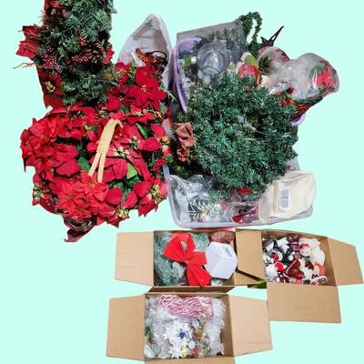 MASSIVE Unsorted Lot Of Christmas Decor