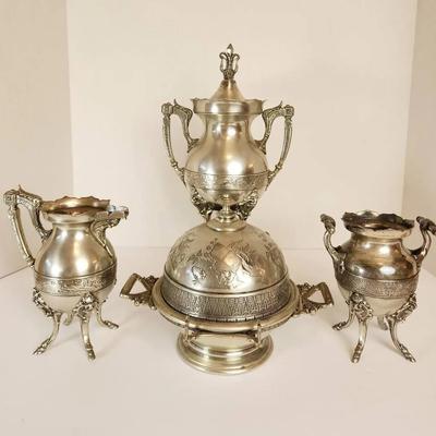 Silver Plated Hollowware Set Intricate Rogers & Bro & Wilgon