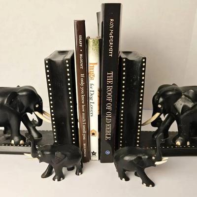 Ceylon Elephants And Book Ends
