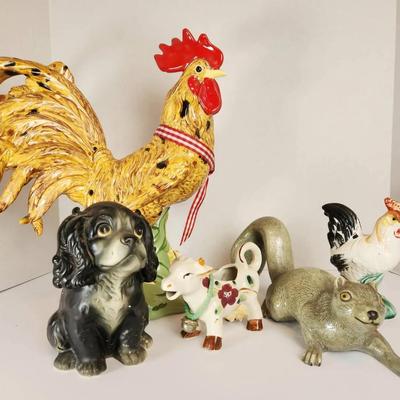 Lot of Vintage Ceramic and Porcelain Animal Figurines