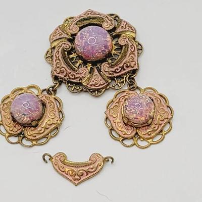 Opal Glass Jewelry Pieces For Crafting Arabesque 