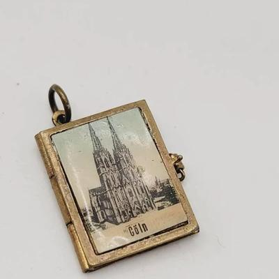 Coln Souvenir Book Locket With Micro Photos 