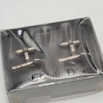Christian Dior Horse Head Cuff Links Silver Plate Vintage