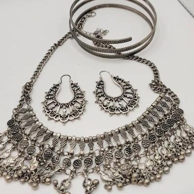 Boho Belly Dance 3pc Jewelry Lot 