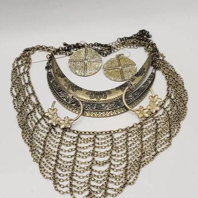 Industrial Costume Jewelry Lot Necklaces and Earrings 