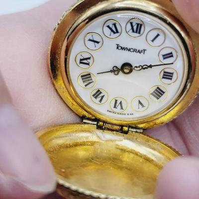 Gold Tone Ladies Watch Necklace TownCraft Works