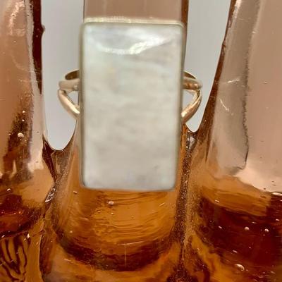 Large Quartz Statement Sterling Ring Size 7.5