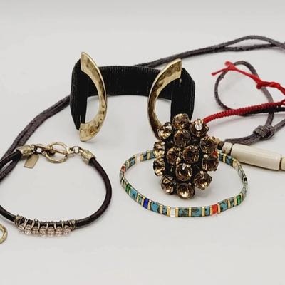 Canvas and Festival Style Jewelry Leather Stone Glass