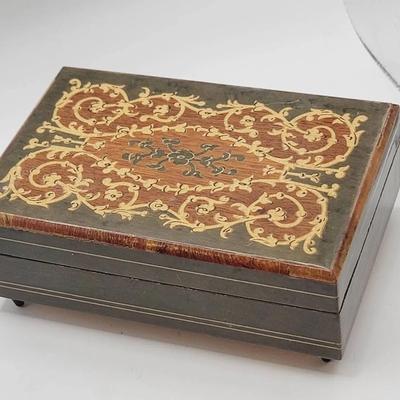 Italian Inlay Reuge Music Jewelry Box Torna A Surriento