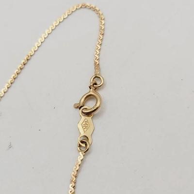 14k Yellow Gold Delicate Chain Necklace 