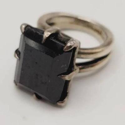 Tayco Sterling Talon Setting Silver Ring Sz 7 