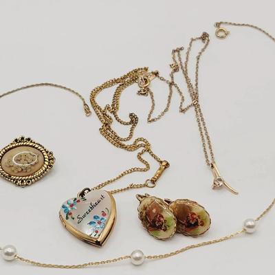 Delicate Romantic Jewelry Lot Sweetheart Floral Couple