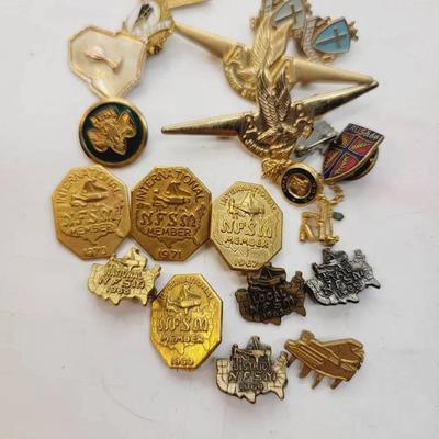 Multiple Fraternal Honors Faith And Travel Pins