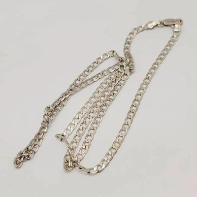 Sterling Silver Chain Necklace 925 Italy 