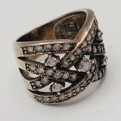Sterling Sz Woven Band Ring 925 Silver Sz 6