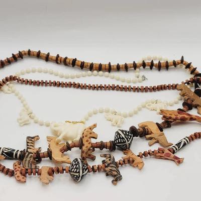 3pc Jungle Safari Animals Necklace 
